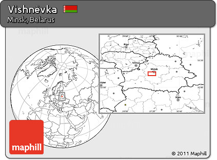 Blank Location Map of Vishnëvka