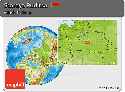Physical Location Map of Staraya Ruditsa