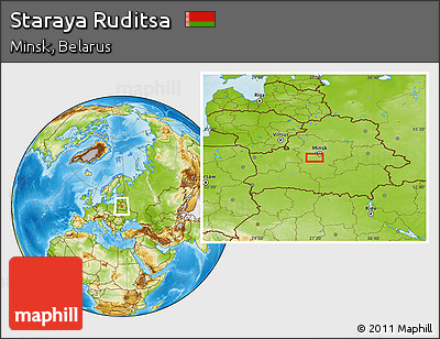 Physical Location Map of Staraya Ruditsa