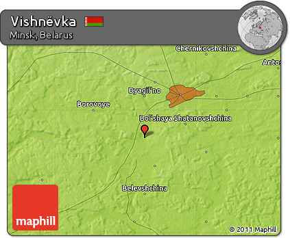 Physical Map of Vishnëvka