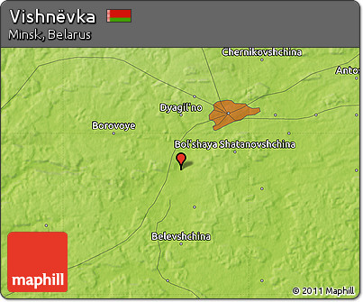 Physical Map of Vishnëvka