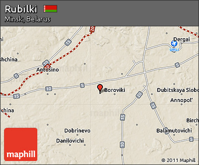 Shaded Relief Map of Rubilki