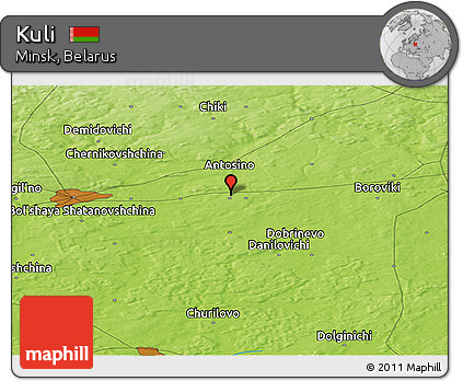 Physical Panoramic Map of Kuli