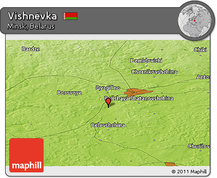 Physical Panoramic Map of Vishnëvka