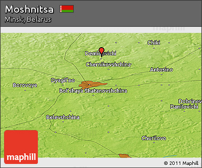 Physical Panoramic Map of Moshnitsa