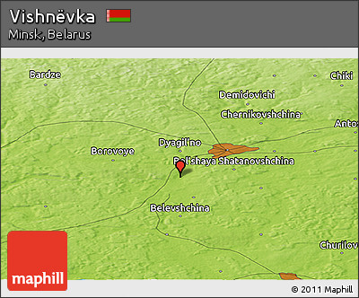 Physical Panoramic Map of Vishnëvka