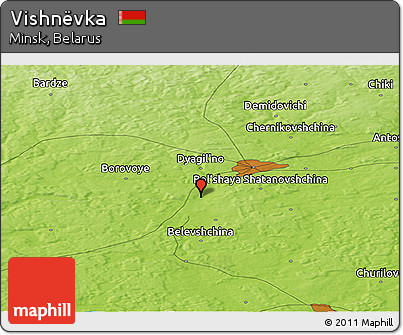 Physical Panoramic Map of Vishnëvka