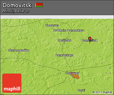 Physical 3D Map of Domovitsk