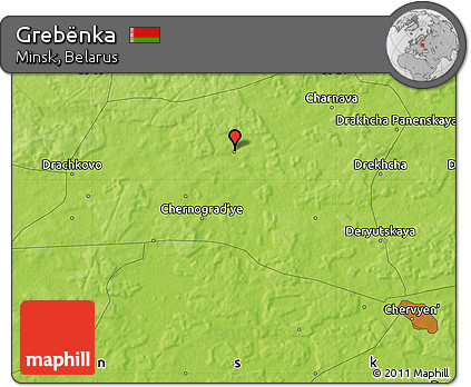 Physical Map of Grebënka