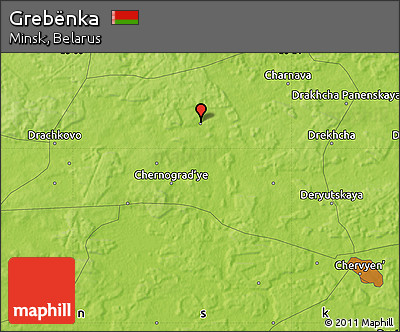 Physical Map of Grebënka