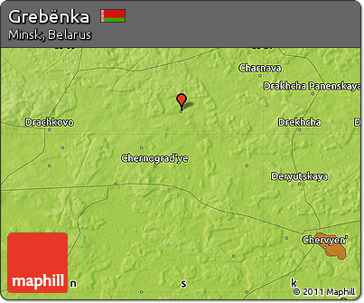 Physical Map of Grebënka