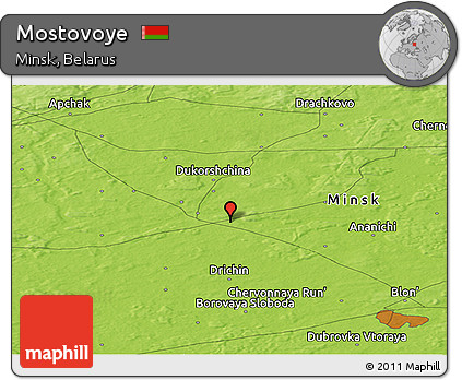 Physical Panoramic Map of Mostovoye