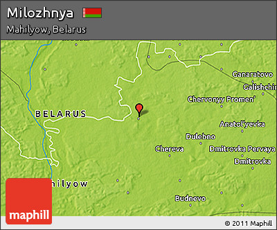 Physical 3D Map of Milozhnya