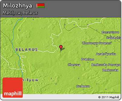Physical 3D Map of Milozhnya