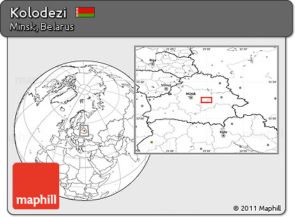 Blank Location Map of Kolodezi