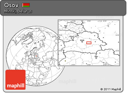 Blank Location Map of Osov