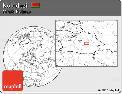 Blank Location Map of Kolodezi