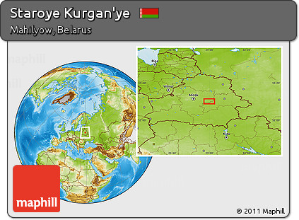 Physical Location Map of Staroye Kurgan'ye