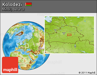 Physical Location Map of Kolodezi