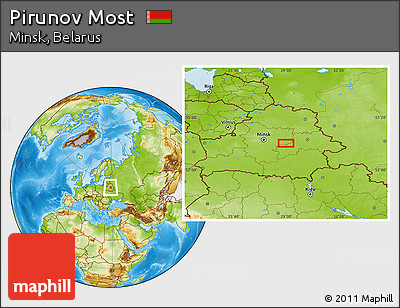 Physical Location Map of Pirunov Most