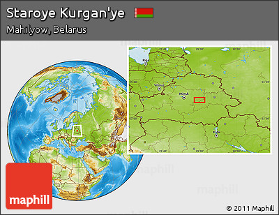 Physical Location Map of Staroye Kurgan'ye