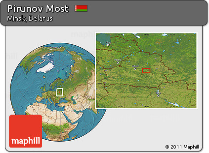 Satellite Location Map of Pirunov Most