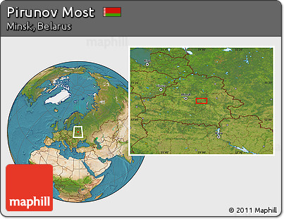 Satellite Location Map of Pirunov Most