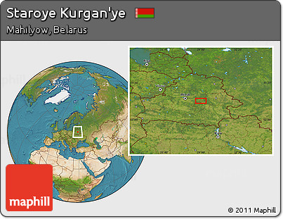 Satellite Location Map of Staroye Kurgan'ye