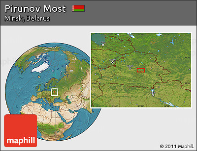 Satellite Location Map of Pirunov Most