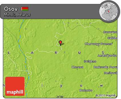Physical Map of Osov
