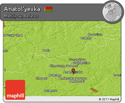 Physical Panoramic Map of Anatol'yevka