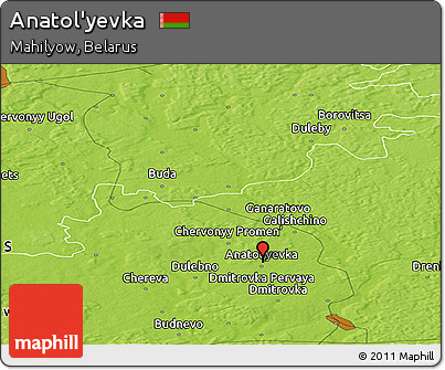 Physical Panoramic Map of Anatol'yevka