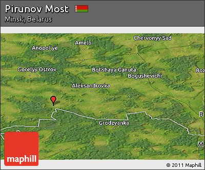 Satellite Panoramic Map of Pirunov Most