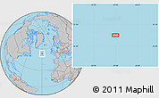 Gray Location Map of the area around 53° 40' 8" N, 29° 40' 29" W