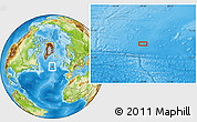 Physical Location Map of the area around 53° 40' 8" N, 29° 40' 29" W