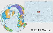 Political Location Map of the area around 53° 40' 8" N, 29° 40' 29" W