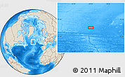 Shaded Relief Location Map of the area around 53° 40' 8" N, 29° 40' 29" W