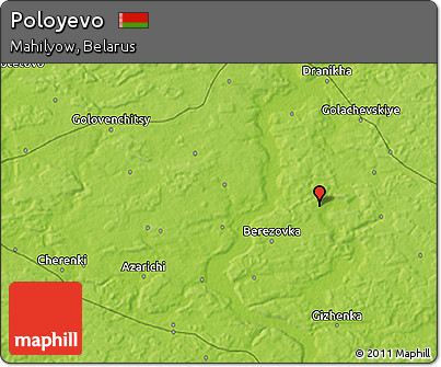 Physical 3D Map of Poloyevo