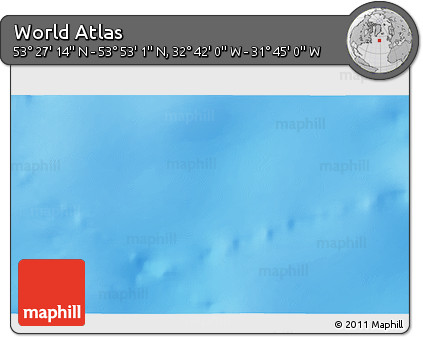 Physical 3D Map of the Area around 53° 40' 8" N, 32° 13' 30" W