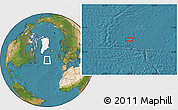 Satellite Location Map of the area around 53° 40' 8" N, 32° 13' 30" W