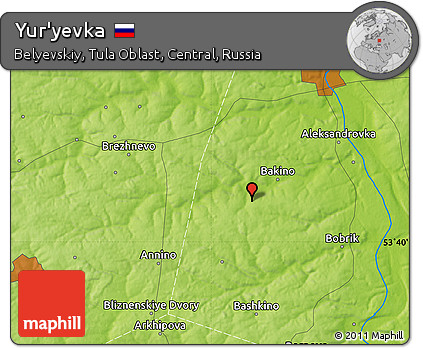 Physical Map of Yur'yevka