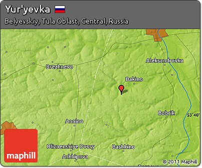 Physical Map of Yur'yevka