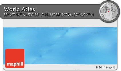 Physical Panoramic Map of the Area around 53° 40' 8" N, 38° 10' 29" W