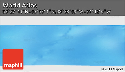 Physical Panoramic Map of the Area around 53° 40' 8" N, 38° 10' 29" W