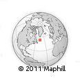 Outline Map of the Area around 53° 40' 8" N, 45° 49' 30" W, rectangular outline