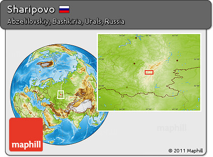 Physical Location Map of Sharipovo