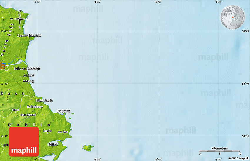 Physical Map of Drogheda