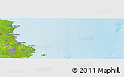 Physical Panoramic Map of the area around 53° 40' 8" N, 5° 52' 30" W