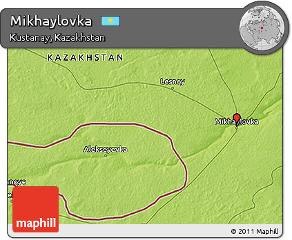 Physical 3D Map of Mikhaylovka