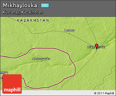 Physical 3D Map of Mikhaylovka